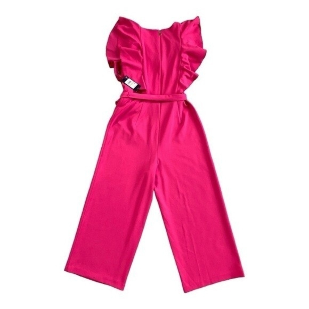 Tommy Hilfiger Women's Magenta Pink Sleeveless Jumpsuit 2 V-Neck Cropped NWT - Picture 4 of 6
